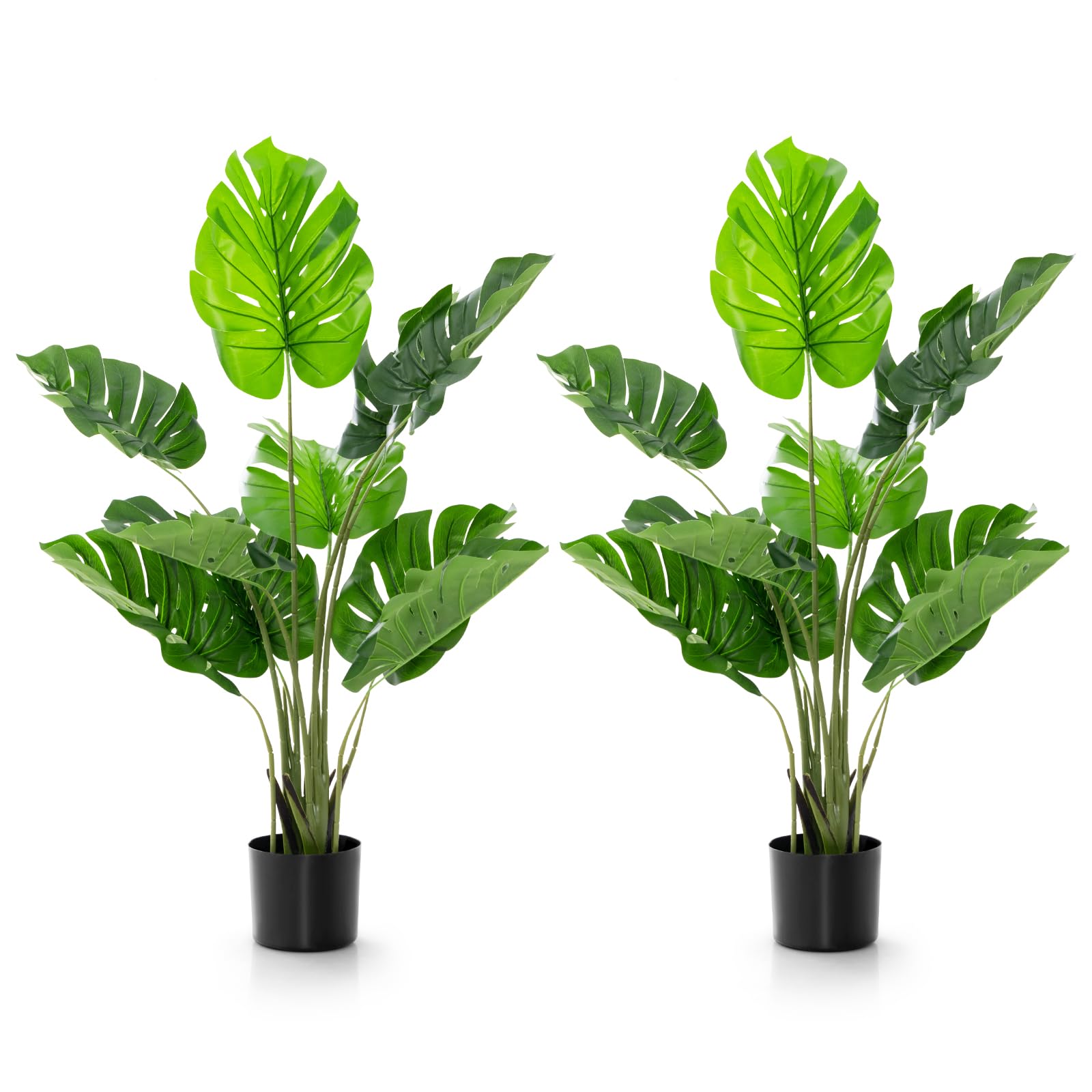 Goplus 4FT 2-Pack Artificial Monstera