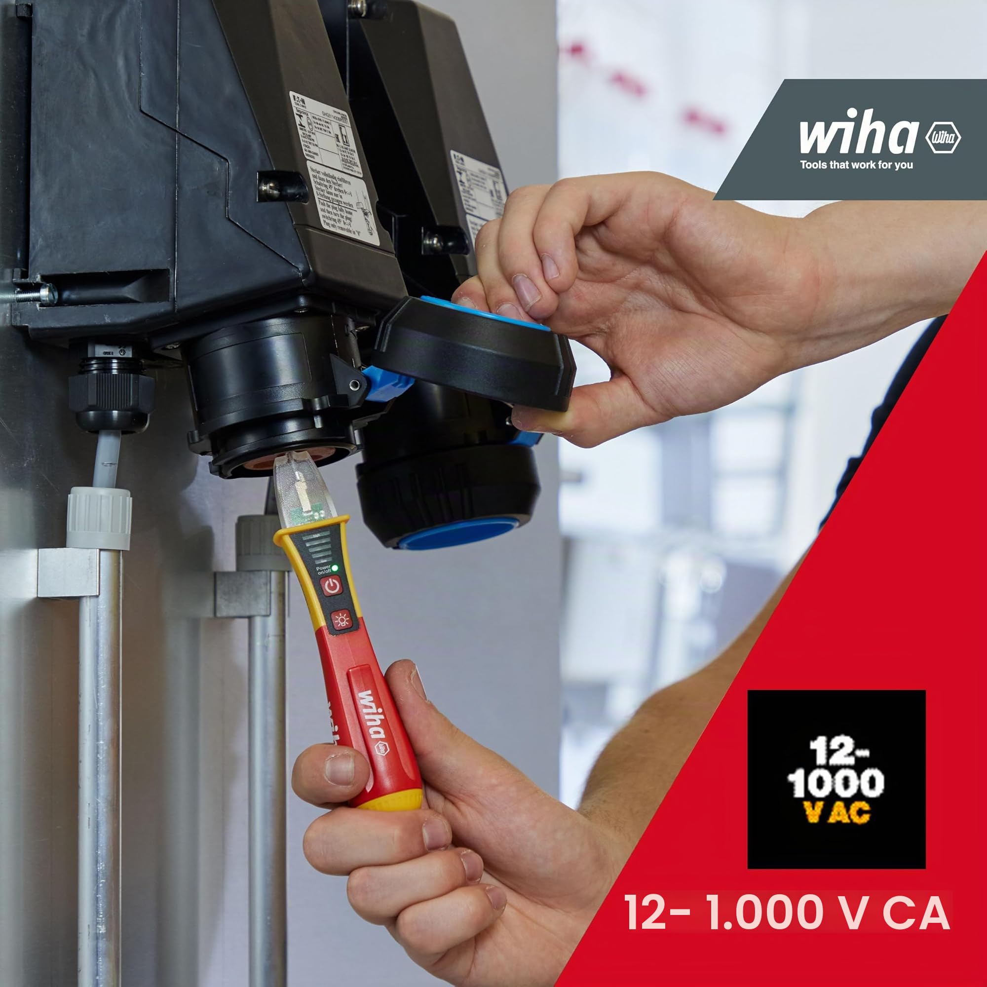 Wiha détecteur de tension sans contact, unipolaire, 12-1 000 VCA - antidéflagrant ATEX (CAT II) (44309)