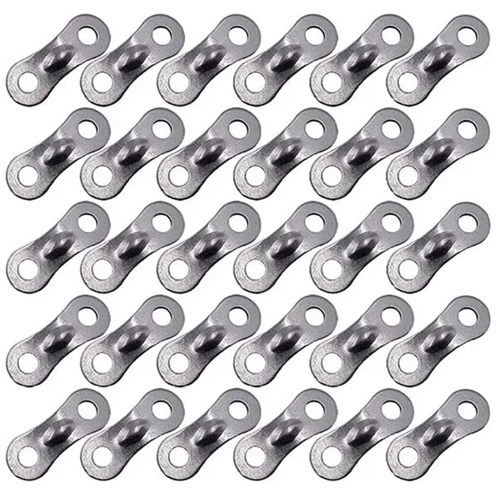 Guyline Tendeur 50 pcs Tente de Camping Attache Corde Boucle Vent Accessoires Serrage Butée pour Camping Randonnée (Argenté)