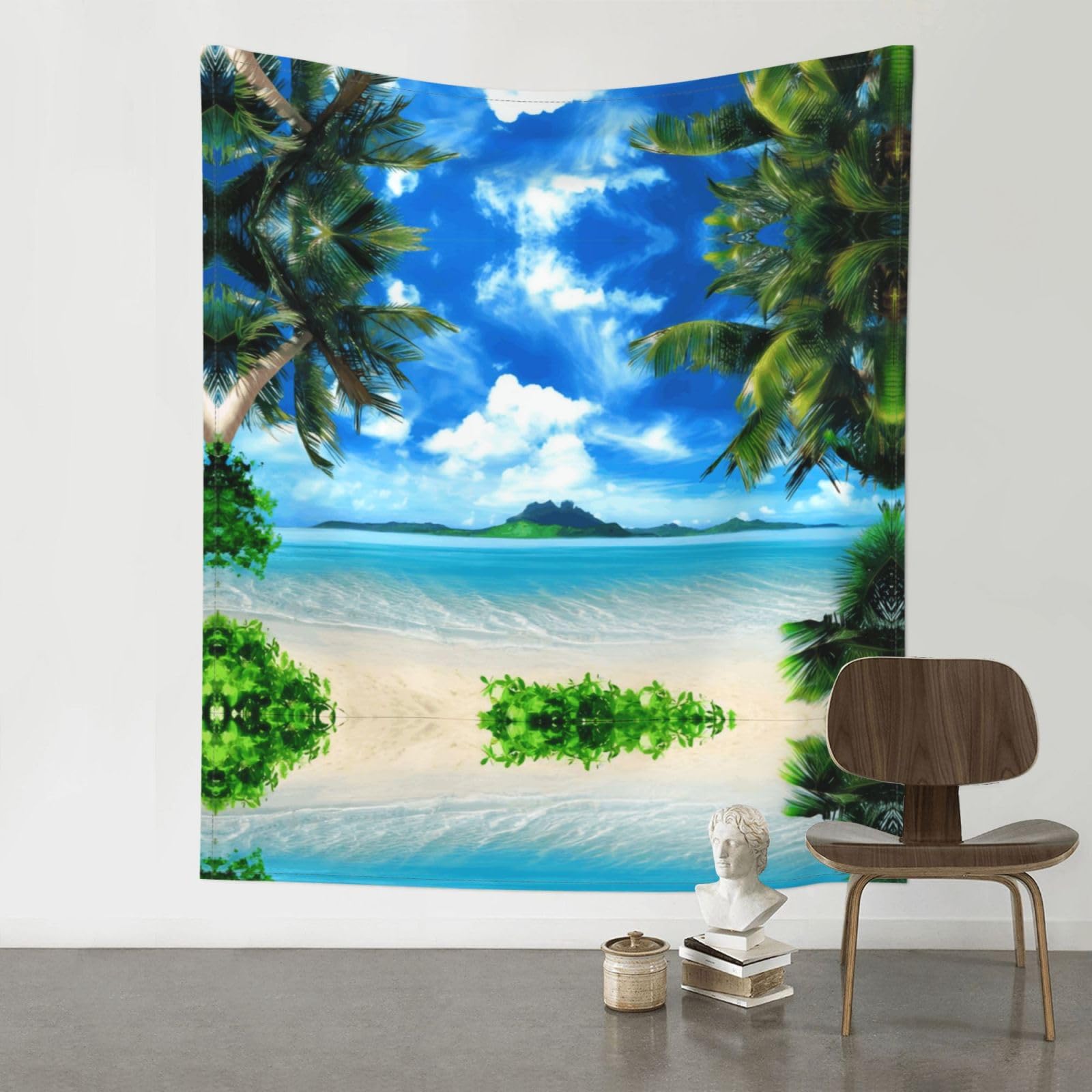 YYHHAOFA The Sea Prints 60x51in Wall Tapestry Boho Chic Dorm Decor & Beach Throw Blanket