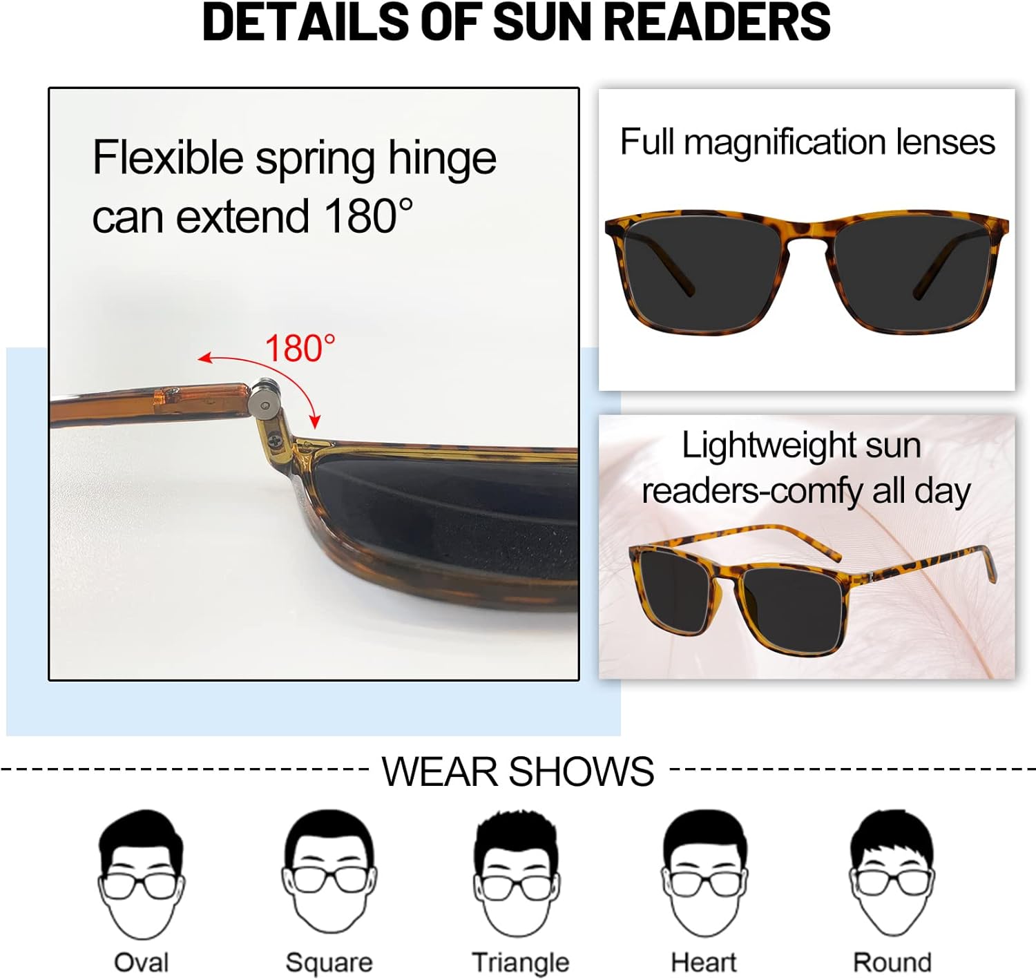 OCCI CHIARI Retro Oversized Reading Sunglasses Men Stylish Full Lens Sun Readers 1.00 1.25 1.50 1.75 2.00 2.25 2.50 2.75 3.00 3.50 (Yellow,1.25)