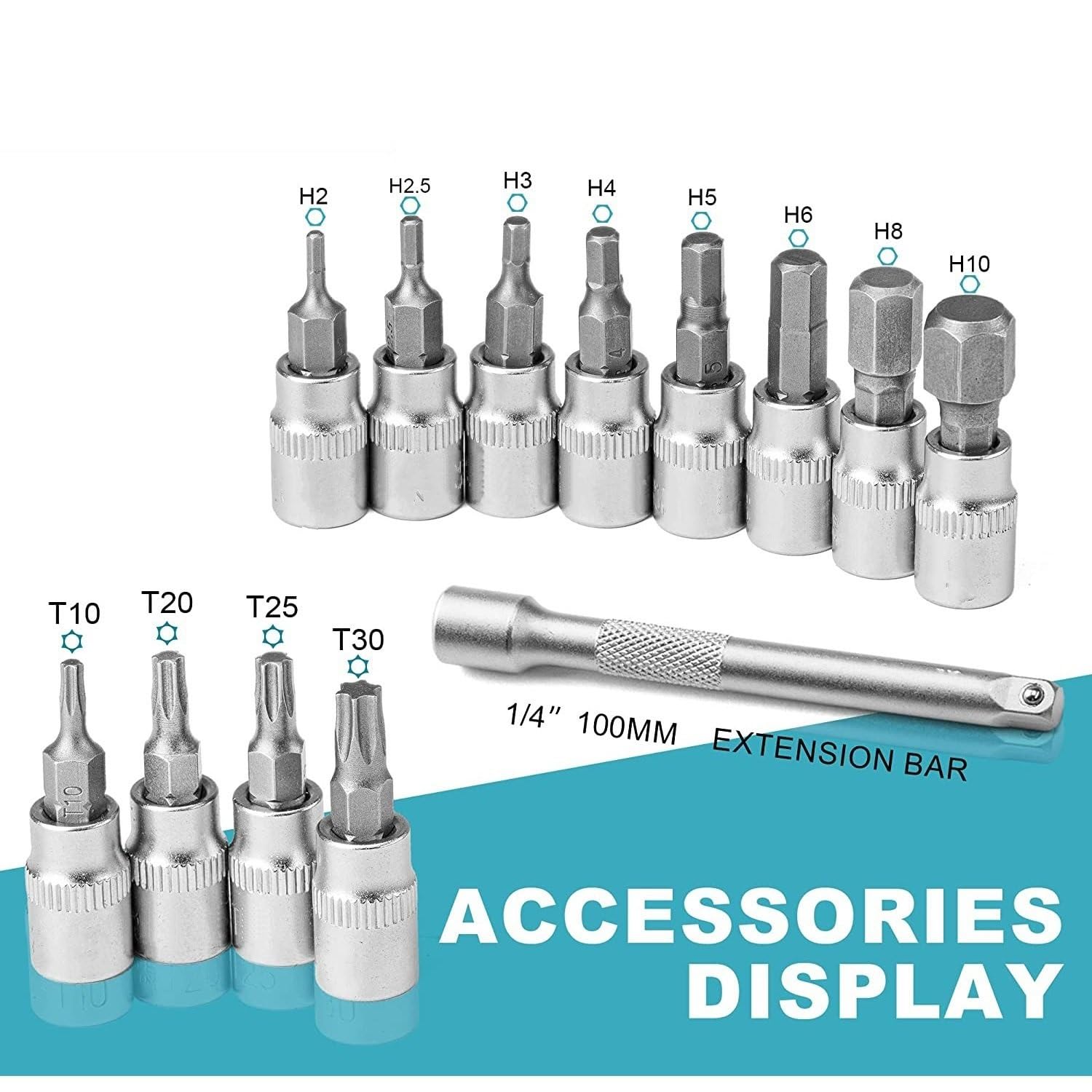 Klucze dynamometryczne Klucz dynamometryczny 1/4'', 5-25Nm, 0,1Nm Micro, zestaw kluczy dynamometrycznych Drive Click, przedłużka Telescopic Ratchet