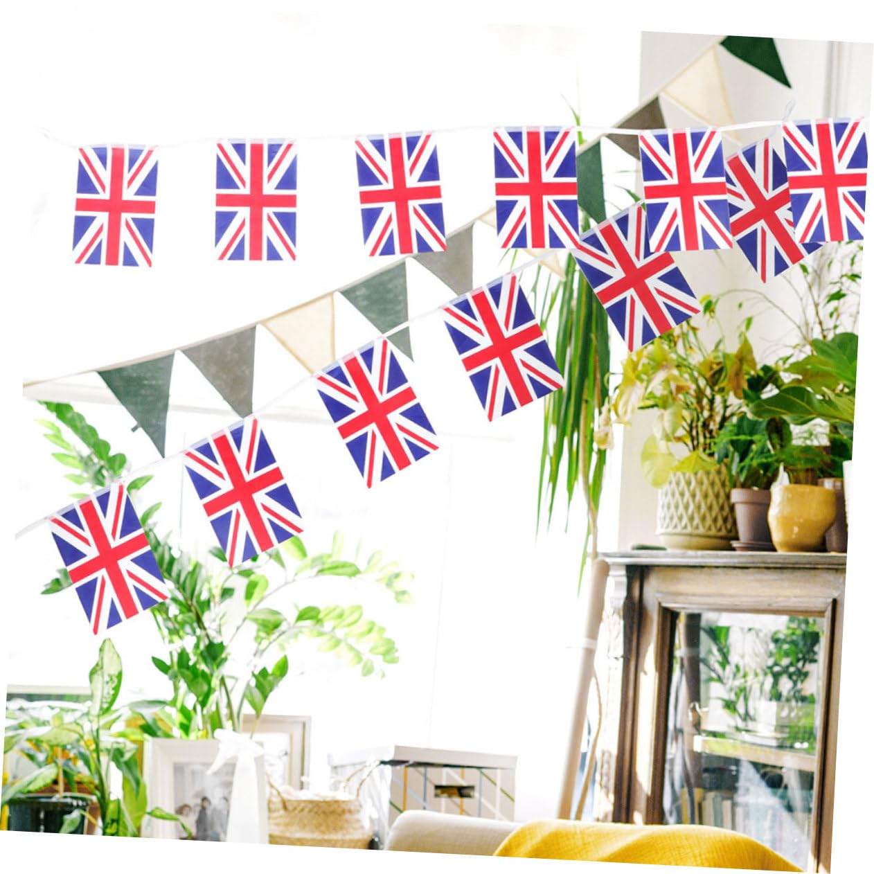 Happyyami 4pezzi Bandierine Giardino Reutilizzabili Bandiere Britanniche Per Feste Decorazioni Patriottiche e All Aperto Metri Da Bandiere Rectangolari