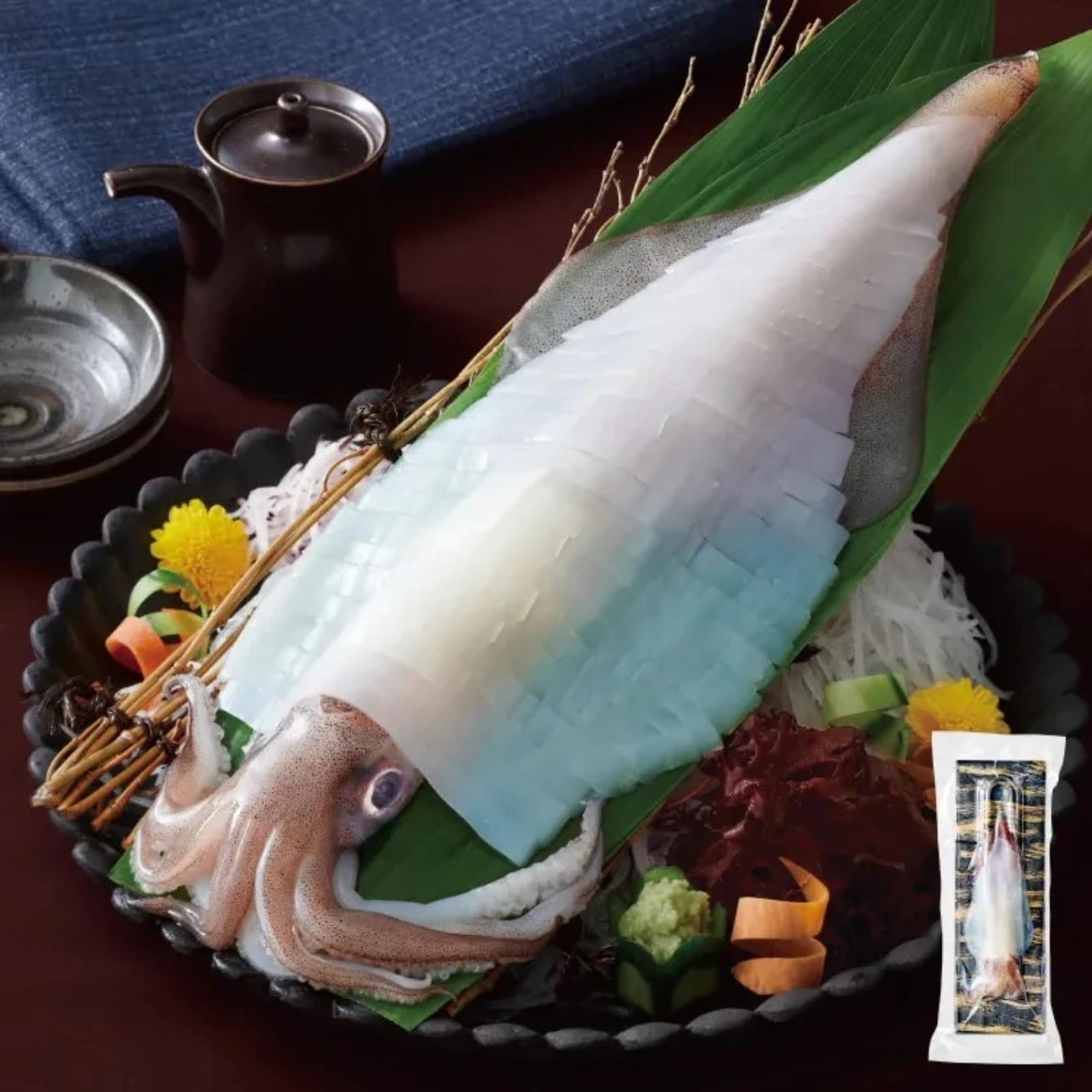 やまや 国産 剣先いか イカ 姿造り 刺身 イカ刺し いかそうめん 新鮮 冷凍 玄界灘