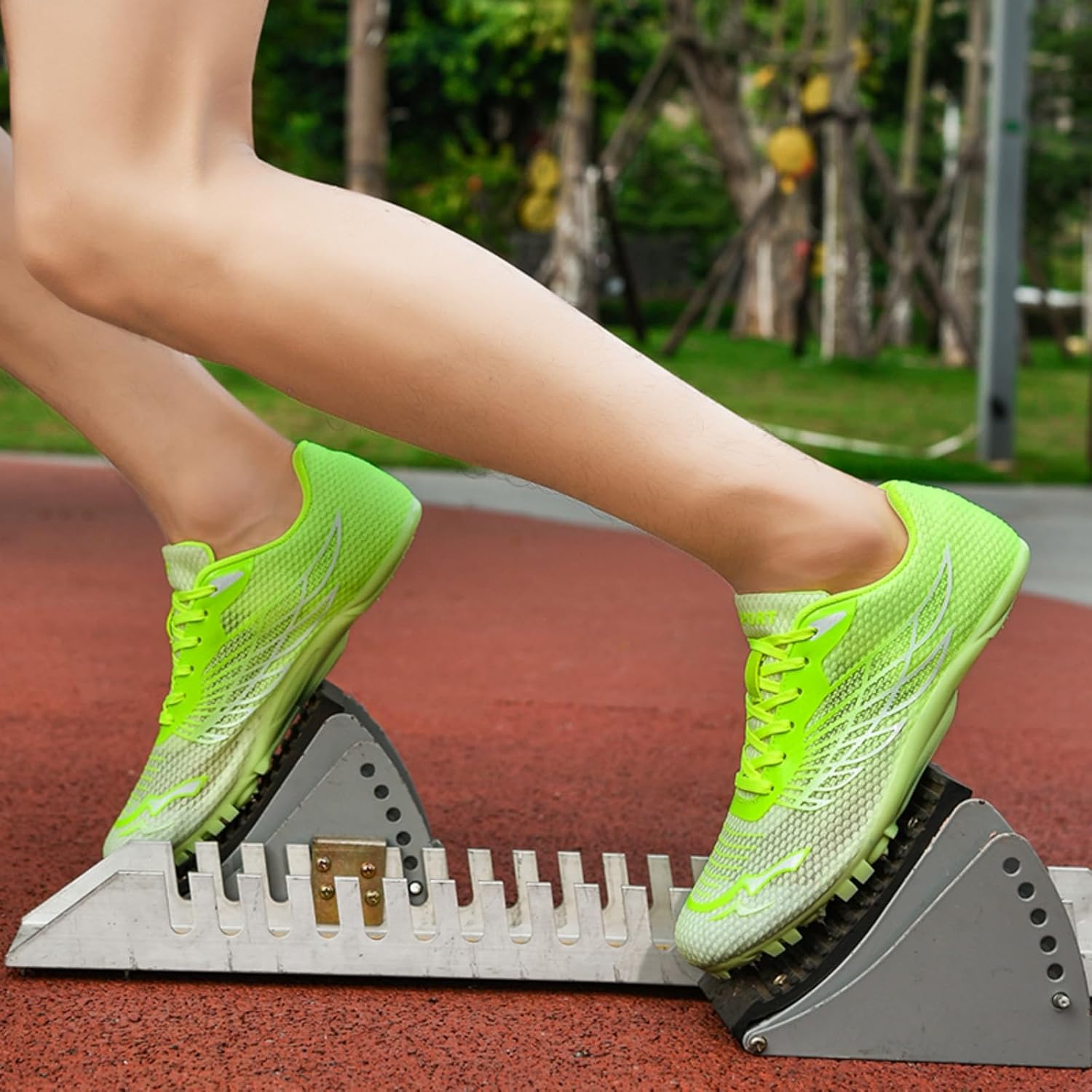 Men's Track and Field Shoes Professional Spikes Sneakers Lightweight Breathable Outdoor Sprint Running Racing Shoes