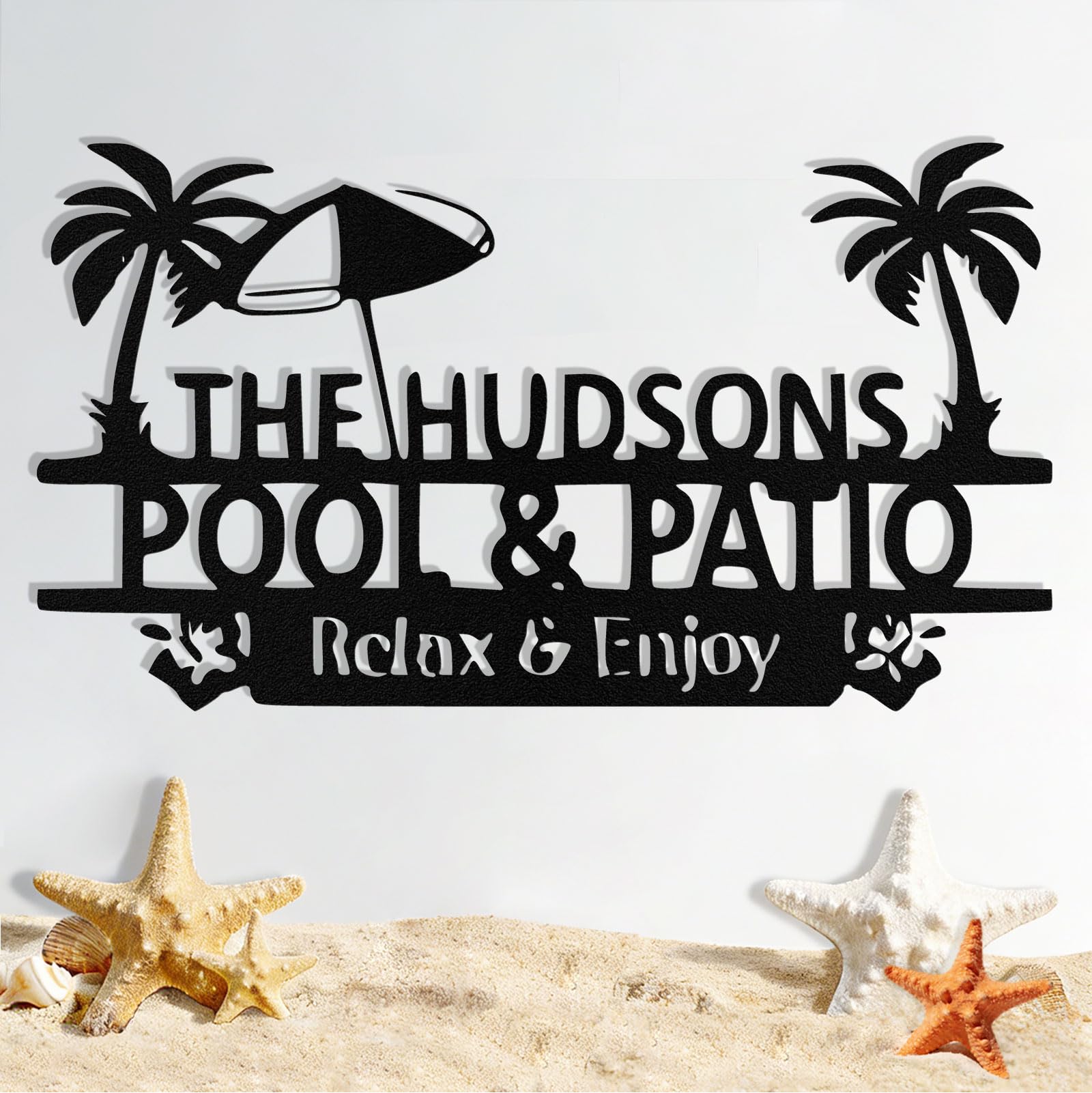 Personalized Metal Pool Signs for Outside, Custom Pool Sign Wall Decor Art