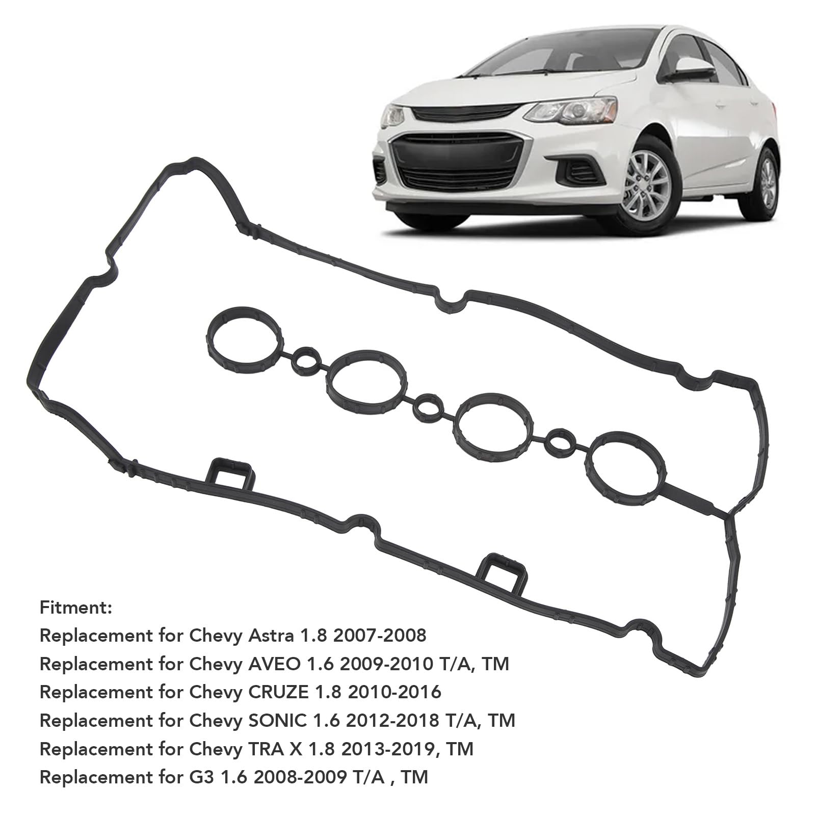 Rubber O-ring & PCV Valve For Valve Cover Bolt 25185121 For Chevrolet Aveo Cruze Epica Lacetti Daewoo 25192208 25185123 96495288 - Foto 4