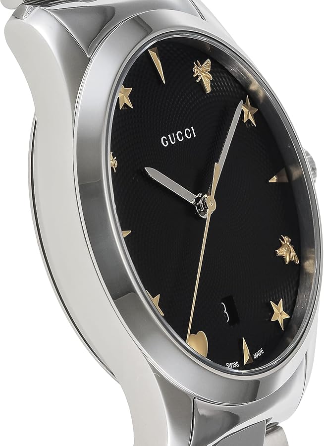 Amazon.co.jp: 腕時計 GUCCI(グッチ) YA1264029A ﾌﾞﾗｯｸ文字盤 メンズ