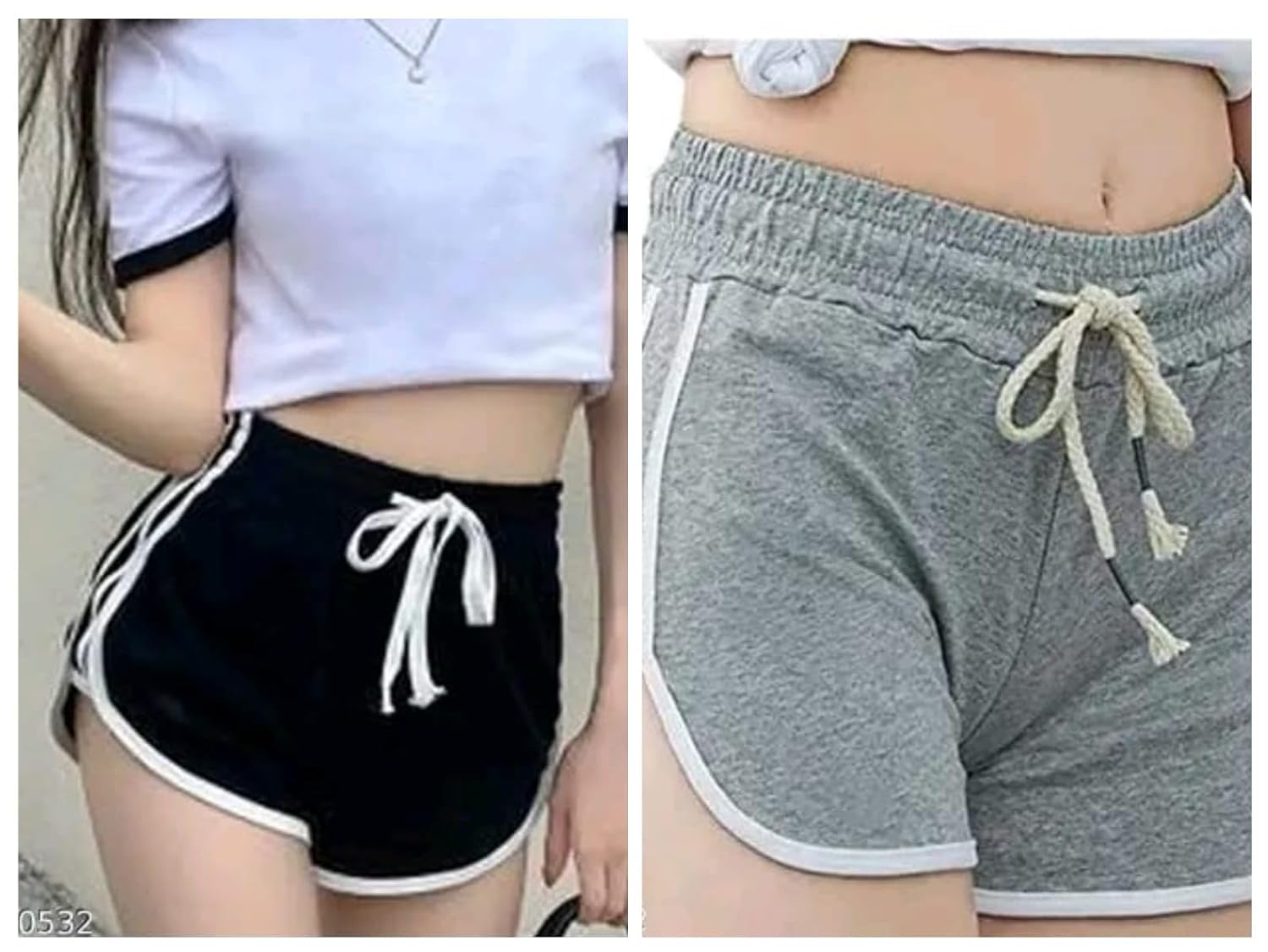 TUSI Women’s Cotton Shorts | Boxer Half Pant with Sporty Stripe | Elastic Waist | Hypoallergenic Breathable Fabric | Sweat Absorbent Material | Gym Exercise Yoga Lounge Run Wear