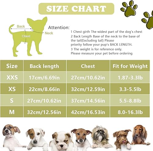 Miniatura 2 de Suéter para perros pequeños, niña, XXS ropa para perro, sudadera para perro, suéter de chihuahua, ropa de leopardo para perros, suéter para