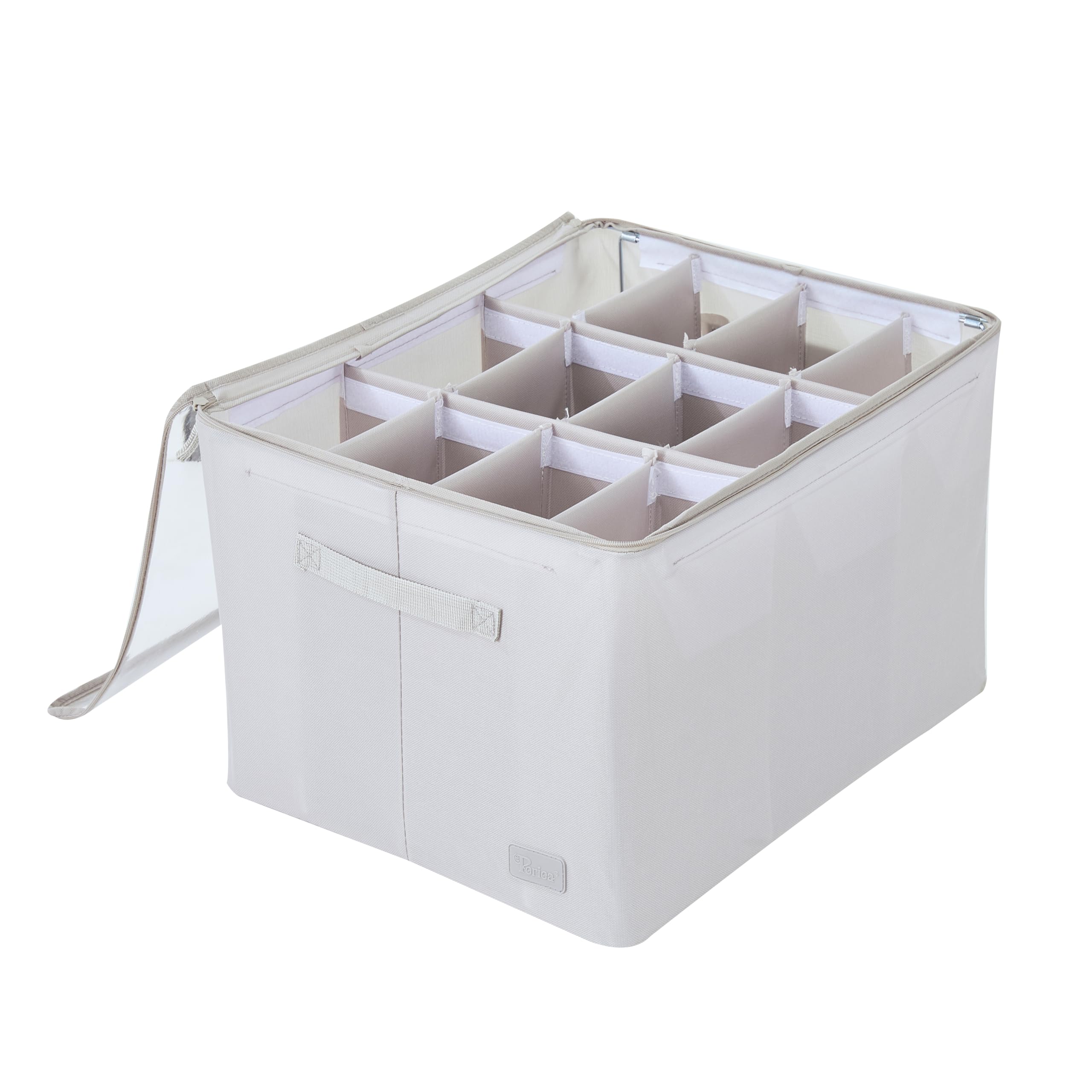 Periea Grey 'Vera' Shoe Storage Box Organiser For Wardrobe, Fits 12 Pairs - Space Saving Shoes Holder With Clear Lids, Stackable Large Shoe Box Storage Containers