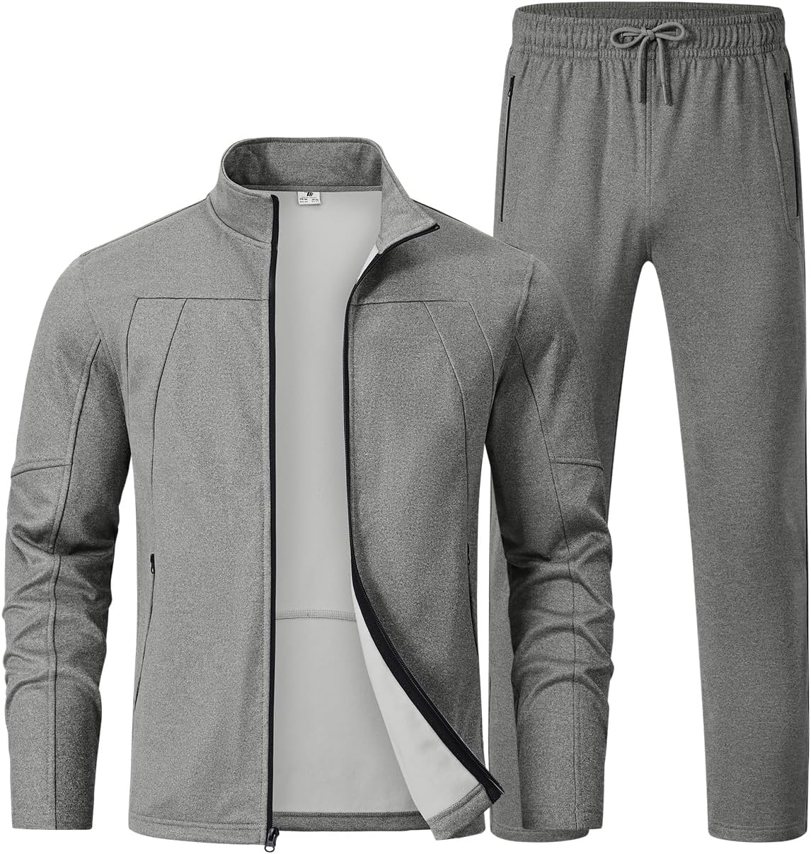 BGOWATU Men's Tracksuits 2 Piece Set Fleece Lined Sweatsuits for Men Winter Jogging Suit Track Suits Outfit Casual
