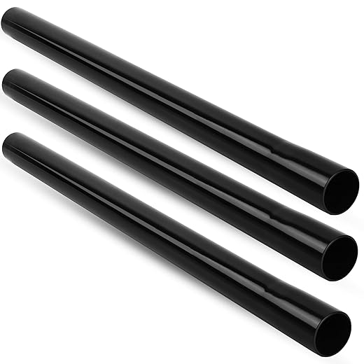 1.25 Inch Vacuum Extension Wands, 32mm Vacuum Accessories & Attachments | 15.75" Extension Wand Vacuum Pipe Tubes for Shop Vac, Wet/Dry Vacuums, and More| with 1-1/4" Fitting (3 Pack)
