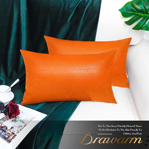 Miniatura 254 de BRAWARM Fundas de almohada de piel sintética de 16 x 16 pulgadas, paquete de 2 fundas de almohada de cuero plateado, almohadas decorativas de piel