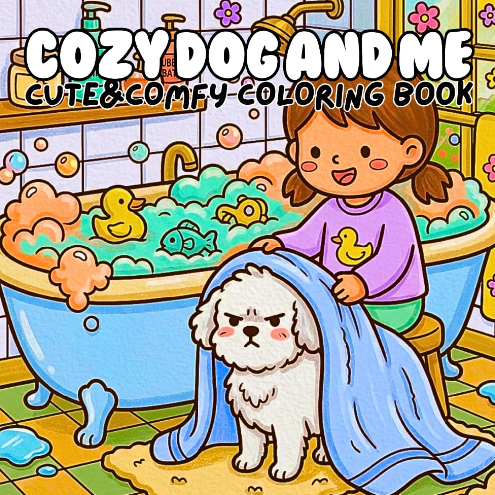 Cozy Dog and Me Cute & Comfy Coloring Book: Bold and Easy Adorable Scenes of Friendship Relaxation Weekend Adventures and Everyday Moments for Stress Relief and Creative Fun