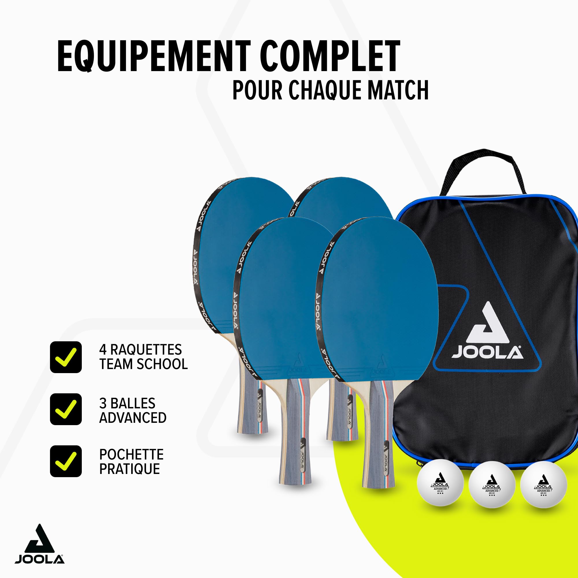 JOOLA Set de Raquettes de Ping Pong TEAM SCHOOL