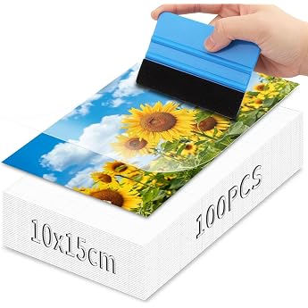 Mbsomnus Pack of 100 Cold Laminating Pouches A6 10.4 x 15.4 cm