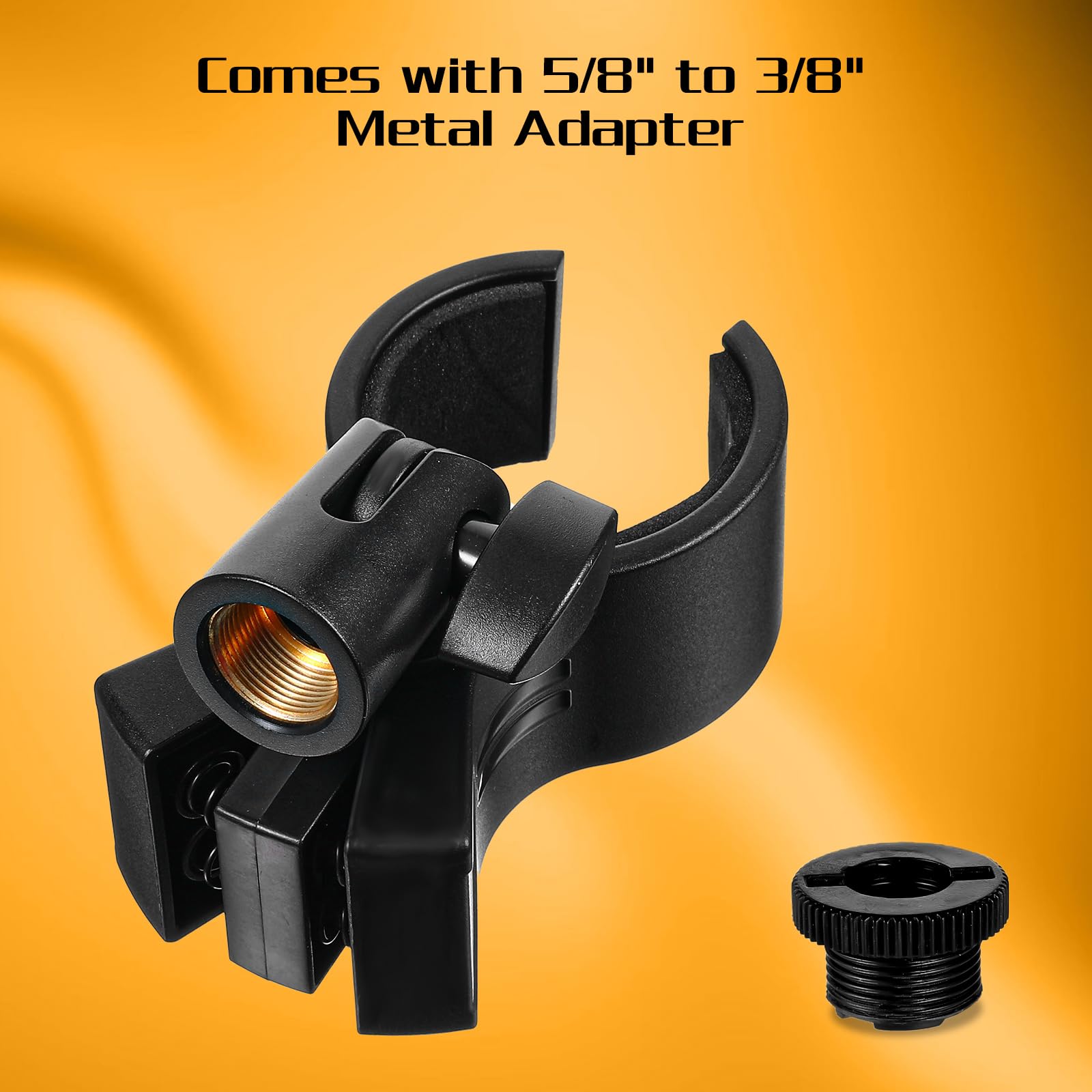 Microphone Clip for Mic Stand Large Mic Clips Holder for Handheld Microphones and Recording Condenser and Wireless Microphones with Diameter Range 1.26" from 2.3" - Image 3