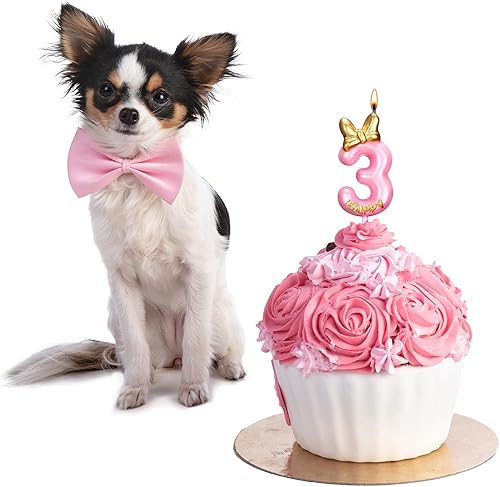 Miniatura 5 de Vela rosa de cumpleaños para niña, decoración de pastel de feliz cumpleaños, vela de cumpleaños para decoración de tartas, cumpleaños, horneado,