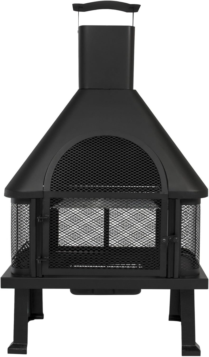 Firehouse Fire Pit With Chimney Outdoor Backyard Deck