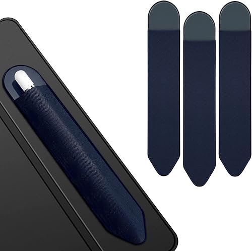 Soporte para lápices Apple, paquete de 3 fundas para lápiz Apple de 1 y 2 generación, bolsillo elástico para lápiz capacitivo (gris)