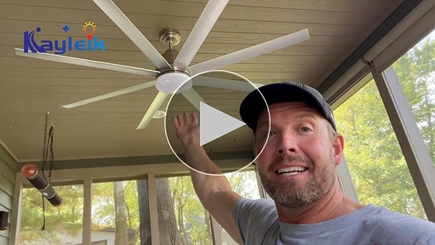 Kayleik 72 inches Ceiling Fan - Industrial DC Motor, 6-Speed