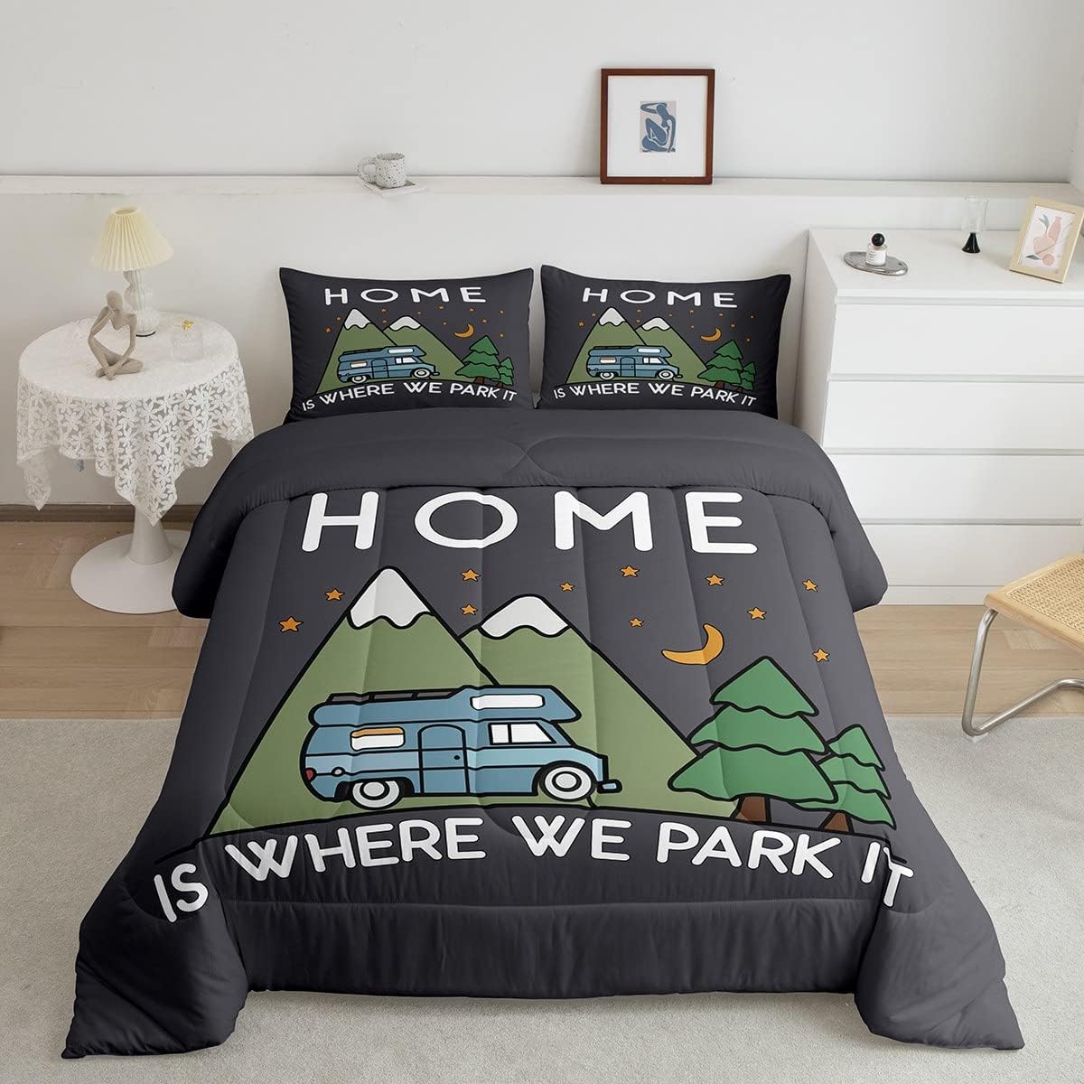 Camper Bedding Set Happy Camping Comforter Set Comforter