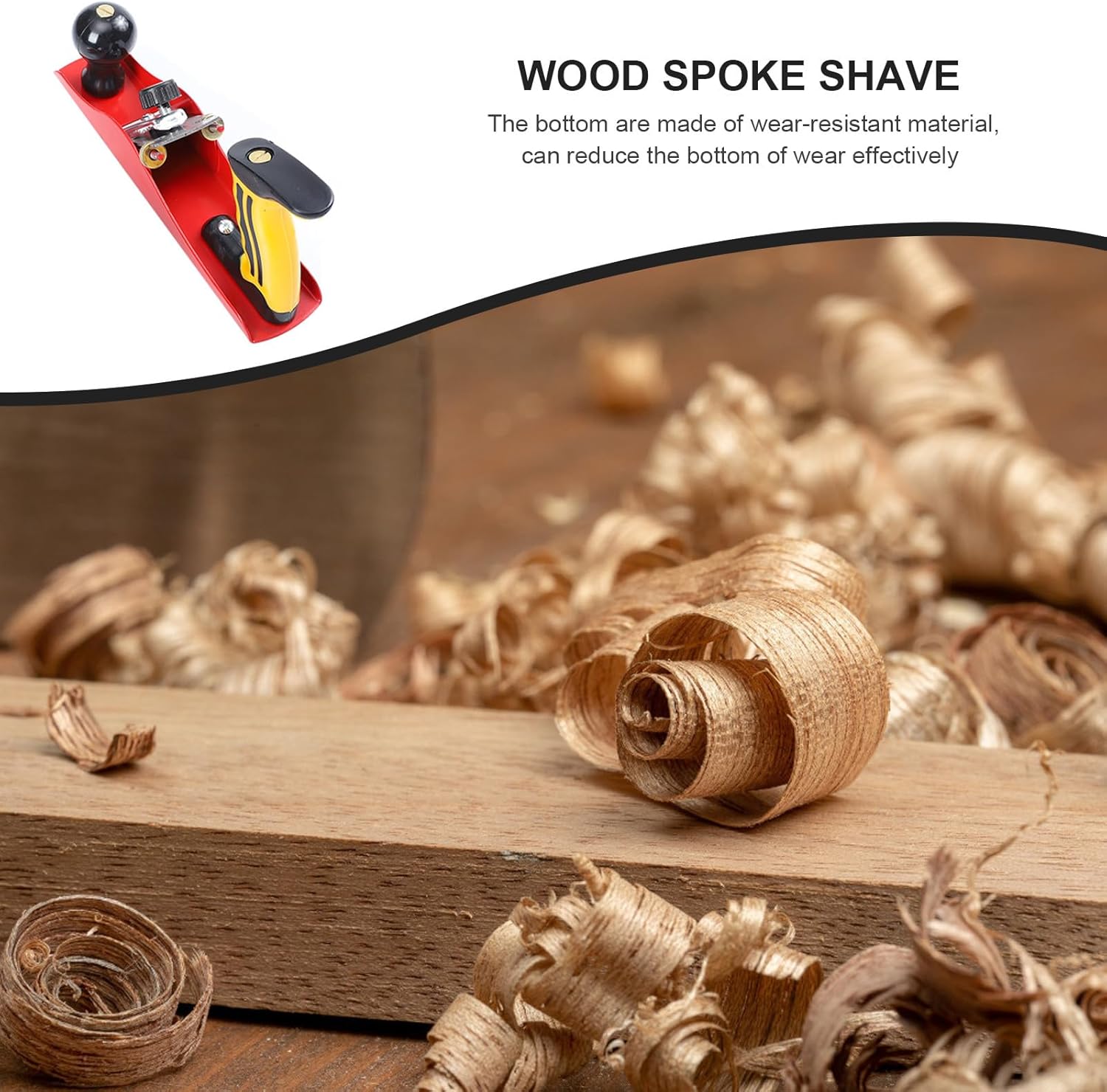 Steel Spokeshave Woodworking Hand Tool, Household Wood Craft Planer for Precision Trimming and Smoothing, Metal Carpenter Plane for Wood Cutting and Crafting, Random Color