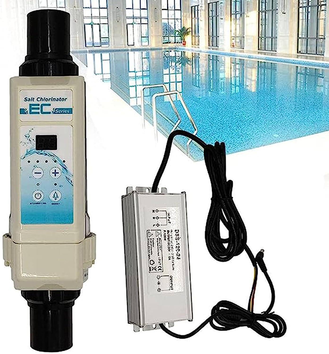 Célula de clorador de Agua Salada,Sistema de clorador de Sal,Generador de Cloro,Electrolizador Clorador de Sal para Piscinas,Electrolizador de Cloro para Piscinas,Máquina de Cloro