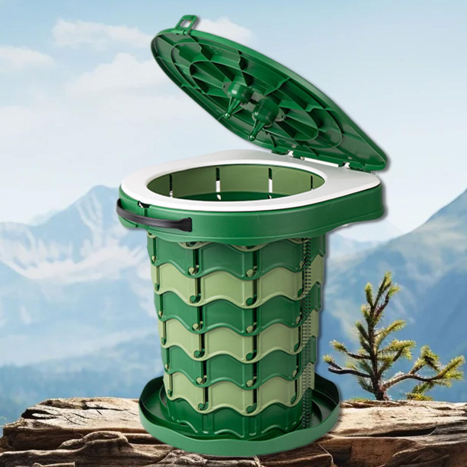 Toilette - Faltbare Toilette, Höhenverstellbarer, versenkbar für Kinder und Erwachsene, Outdoor Campinghocker für Boot, Strandzelt, Wandern, lange Reisen