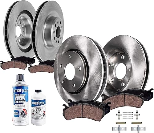 Miniatura 9 de Detroit Axle - Kit de frenos para Silverado Sierra Suburban Yukon XL 1500 Tahoe Avalanche Escalade ESV EXT Rotores de freno de cerámica Reemplazo de