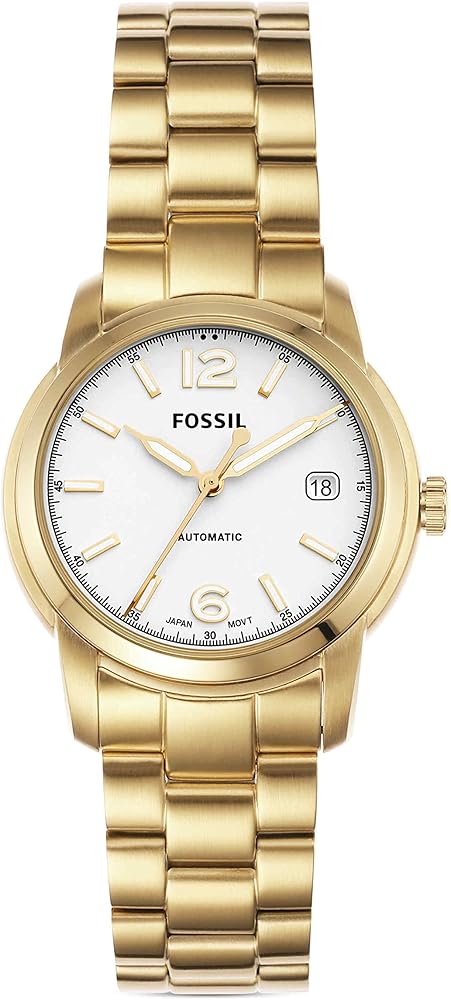 Amazon.com: Fossil Heritage Automatic White Dial Unisex Watch  