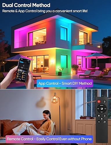 Miniatura 5 de Brightever Bombillas LED inteligentes A19, equivalente a 60 W, 800 lúmenes, cambio de color, bombillas Bluetooth E26 de 9 W con control remoto, 16