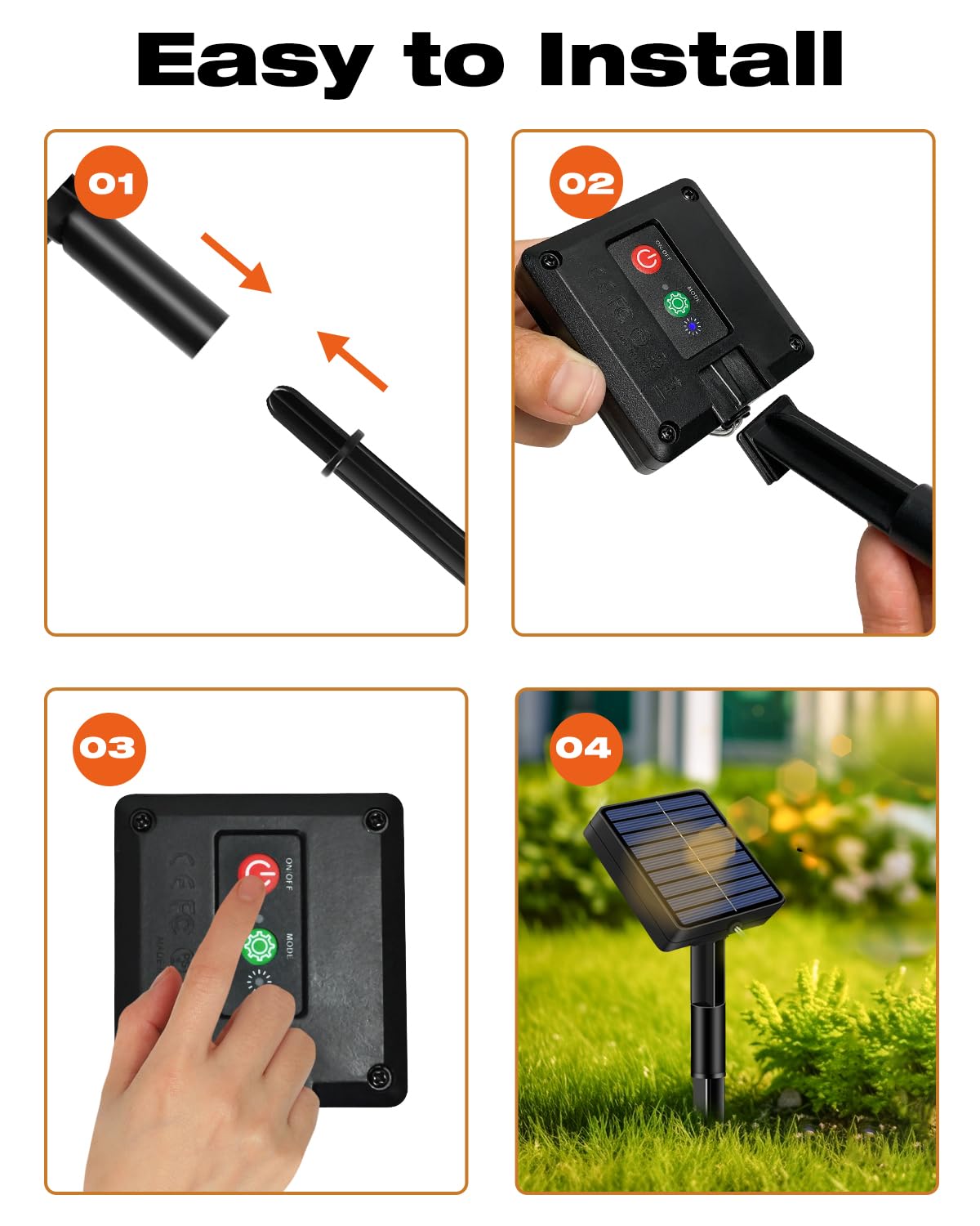 2 Paquete Guirnaldas Luces Exterior Solar, 5+2M 50 LED 8 Modos Luces Solares LED Exterior Jardin, Impermeable IP65 Luz Navidad Exteriors Solares para Exteriores Decoracion Arbol, Blanco Calido