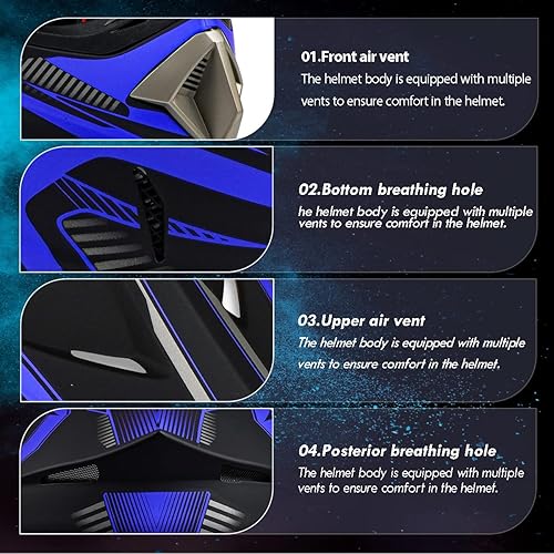 Vista 3 de ZXMOTO Off-Road Helmets, Helmets for Adults Motorcycle, Motocross Helmet DOT, Youth Dirt Bike Helmet, Detachable Helmet with Vents, Motorcycle