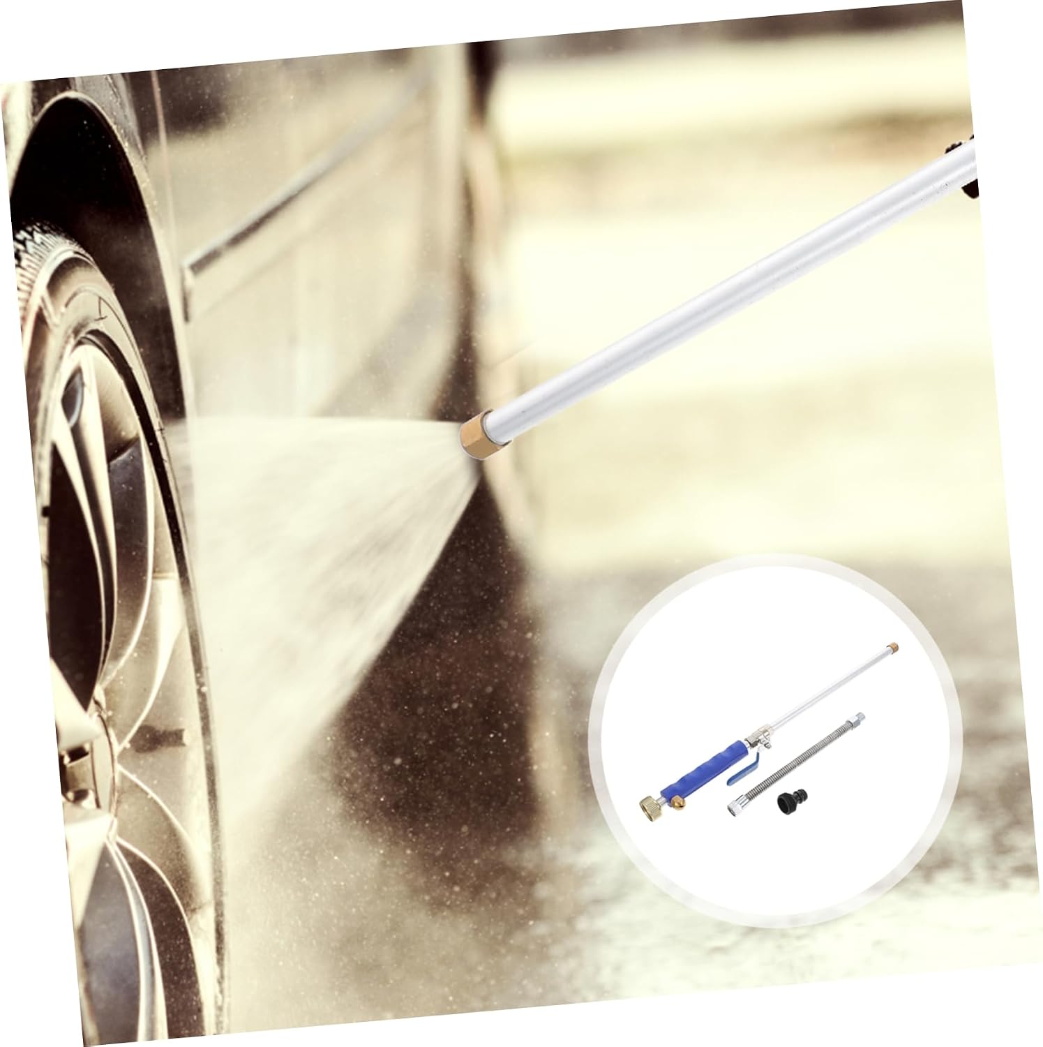 High Pressure Washer Tool Flexible and Two Spray Tips Handle Garden Hose Nozzle for Car Wash and Window Cleaning Compatible Standard Hoses