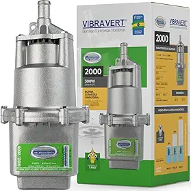 Rymer Bomba Submersa Vibratória 2000, Alumínio Prata, 280W, 1650L/h, Para Poços, Altura Máxima 65m, 110V, Elétrica