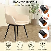 Vista 6 de BALEINE Paquete de 16 protectores de suelo de silicona para patas de silla, tapa protectora para patas de taburete, tapas antideslizantes para patas