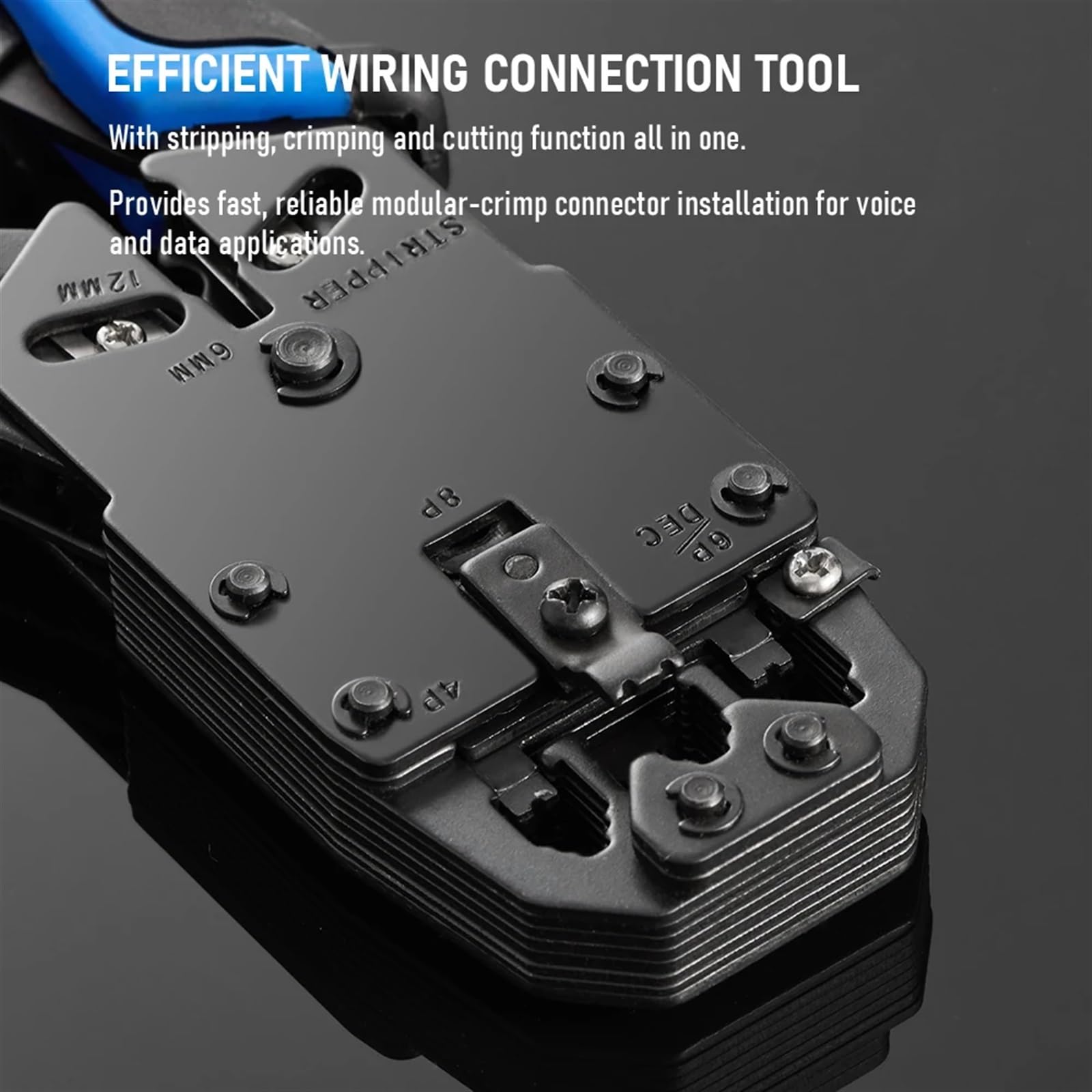 AVIMYA RJ45 Zaciskarka Sieciowe Narzędzia Ręczne RJ11RJ12RJ45 Szczypce do zaciskania kabli sieciowych i telefonicznych Złącze modułowe Zaciskanie (Kolor: Żółty)