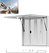 VEVOR Concession Window, Aluminum Alloy Frame Service Window for Food Truck, Up to 85 Degrees Stand Serving Window with Awning Door and Drag Hook (4 left&right sliding windows, 36x36in)