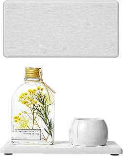 2PCS 7"x3.5" Water Absorbing Bathroom Sink Vanity Trays, Diatomite Stone Quick Drying Mat for Kitchen Counter, Dish Rack Dispenser Sponge Holder Caddy Organizer, Beige, 7"x3.5"