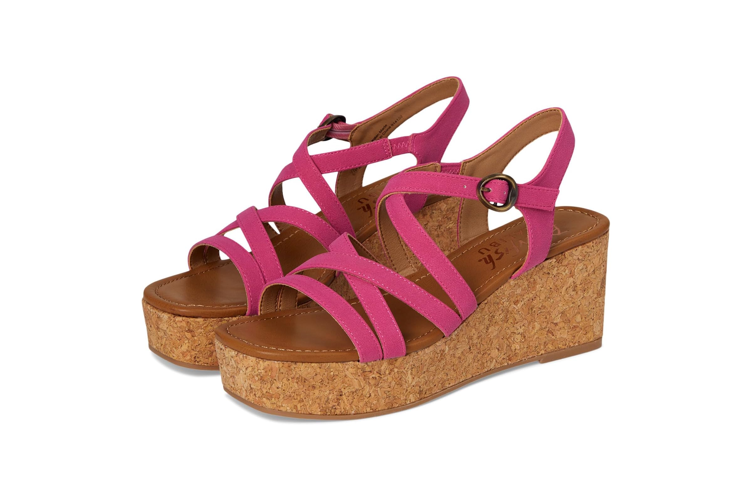 Blowfish Malibu Aurora Strappy Sandals fuchsia suede