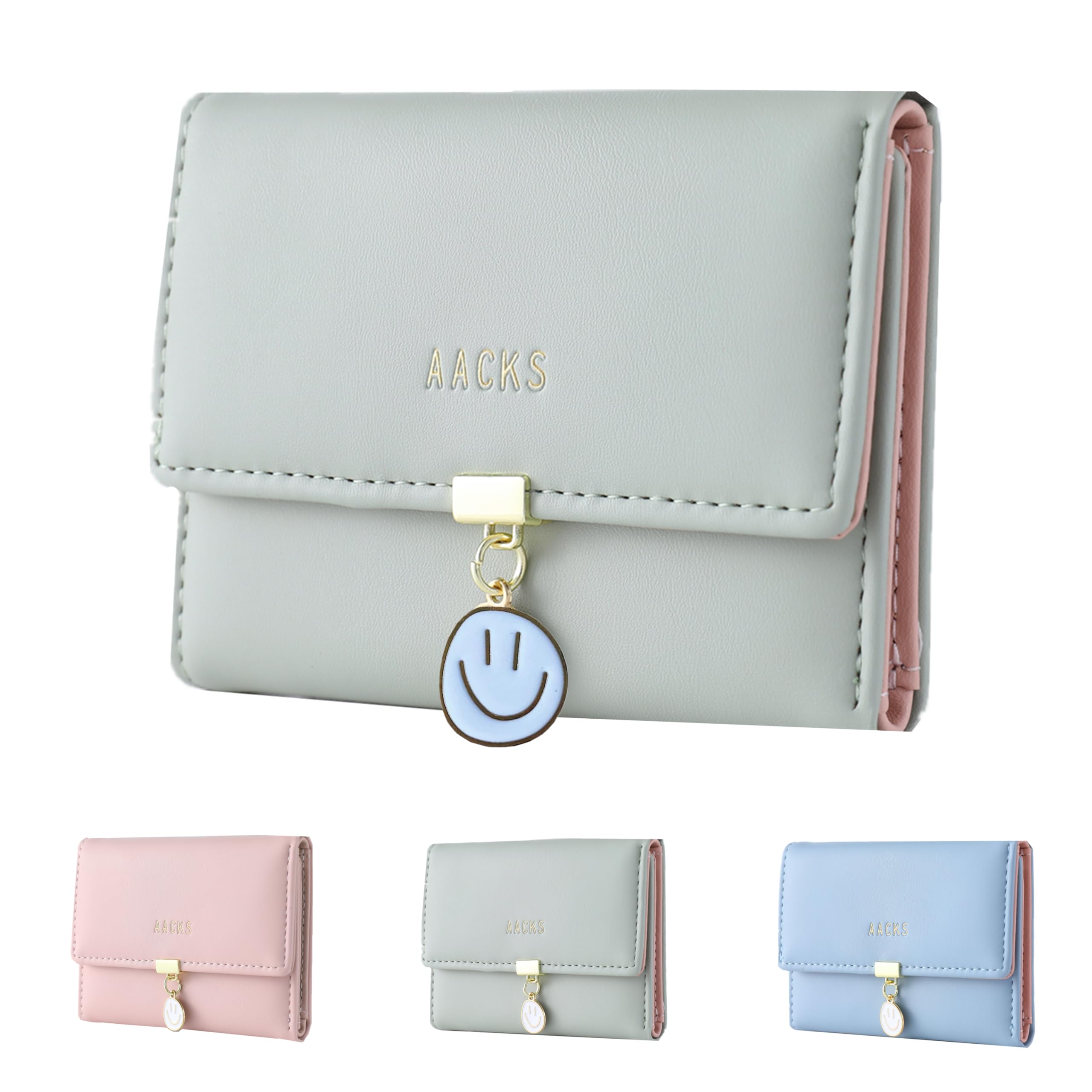 AACKS Girls Small Wallet, Green