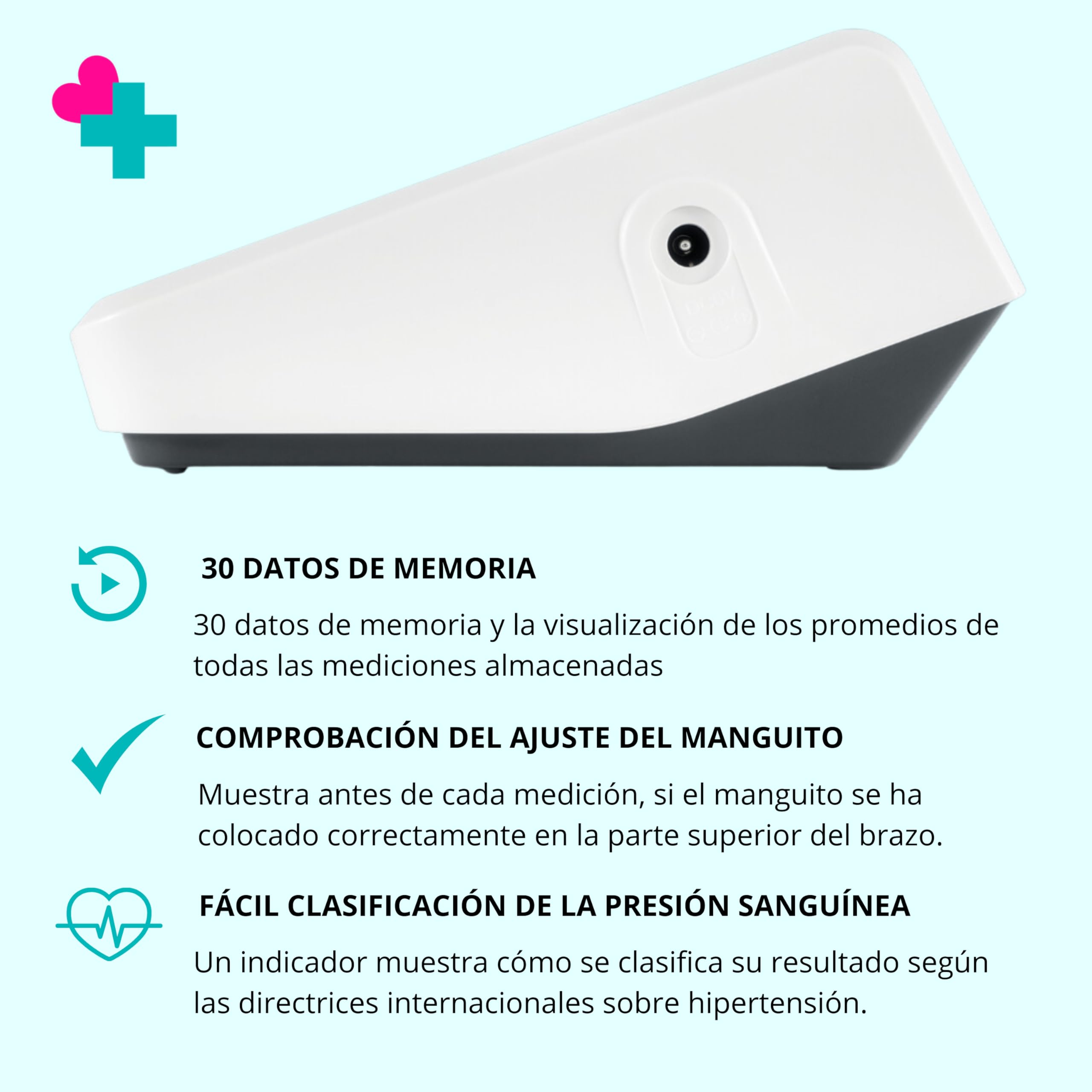 Tensiómetro de Brazo Digital Automático | Monitor de Presión Arterial con Detección de Latidos Irregulares | Esfigmomanómetro Electrónico para Casa | Memoria 30 Medidas | Brazalete 22-42 cm