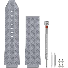 25mm Watch Band Compatible with Hublot Big Bang, Soft Silicone Rubber Replacement Wrist Strap for Hublot Big Bang Watch Straps