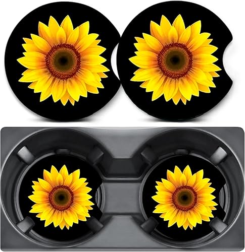 Miniatura 37 de Paquete de 2 posavasos de automóvil para portavasos de automóvil, con bandera de bala, alfombrilla de goma antideslizante de tamaño universal de 12