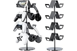 4Tier Adjustable Controller Holder for Xbox,PS5,PS4,Switch Pro and Headphones