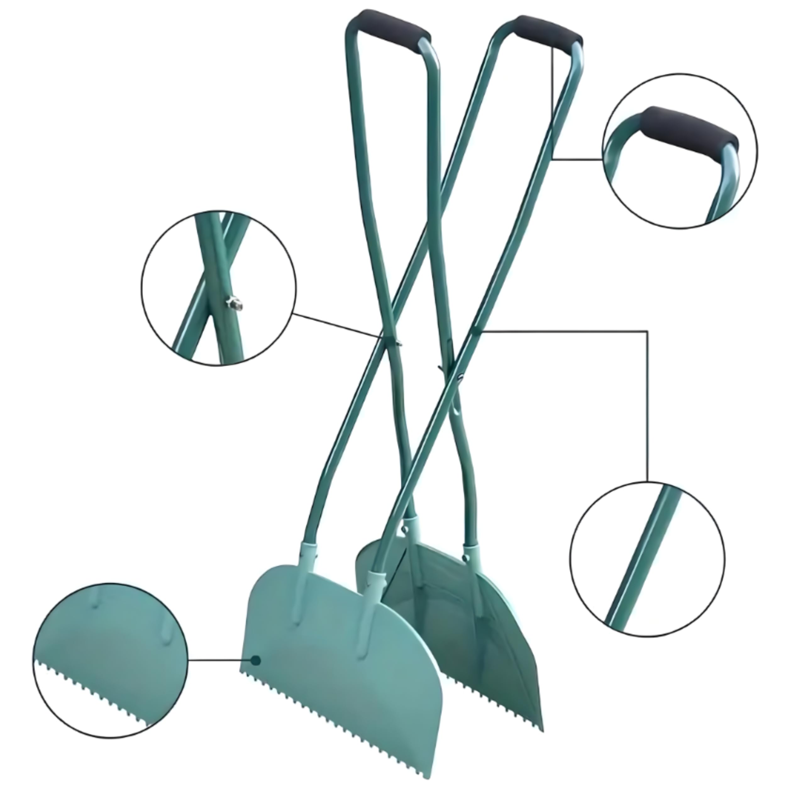 GARTENO Laubgreifer Groß mit Stiel Ergonomisch 95 cm – Laubsammler Garten Greifer für Blätter, Gras & Gartenabfälle