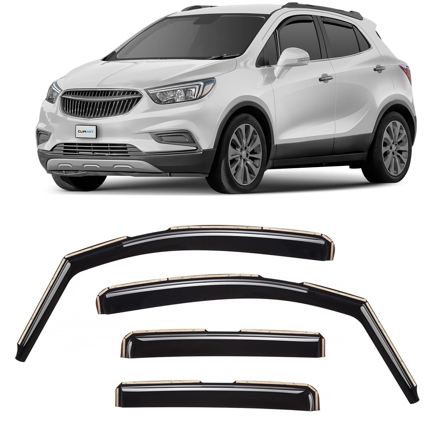 CLIM ART Deflektory do/kompatybilne z Opel Mokka 12-20 - Zintegrowane 4 szt