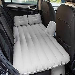 for Cadillac IQ 2024 Car Air Mattress Air Mattress Soft PVC Flocking Sleeping Rest Cushion Inflatable Car Air Mattress,A-Straight Stripes